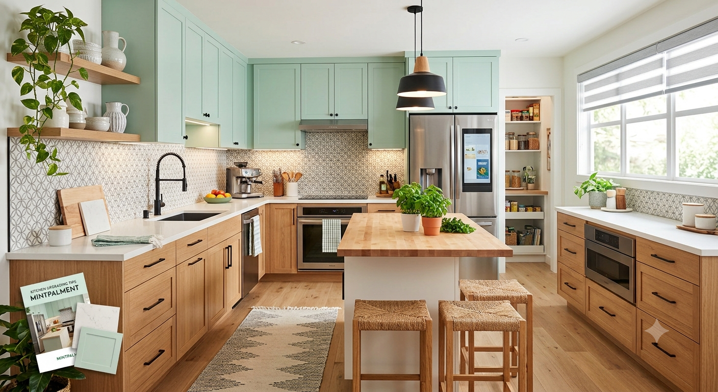 A modern kitchen featuring stylish cabinets, upgraded countertops, energy-efficient appliances, and elegant lighting that showcases practical Kitchen Upgrading Tips Mintpalment for a beautiful home transformation.
