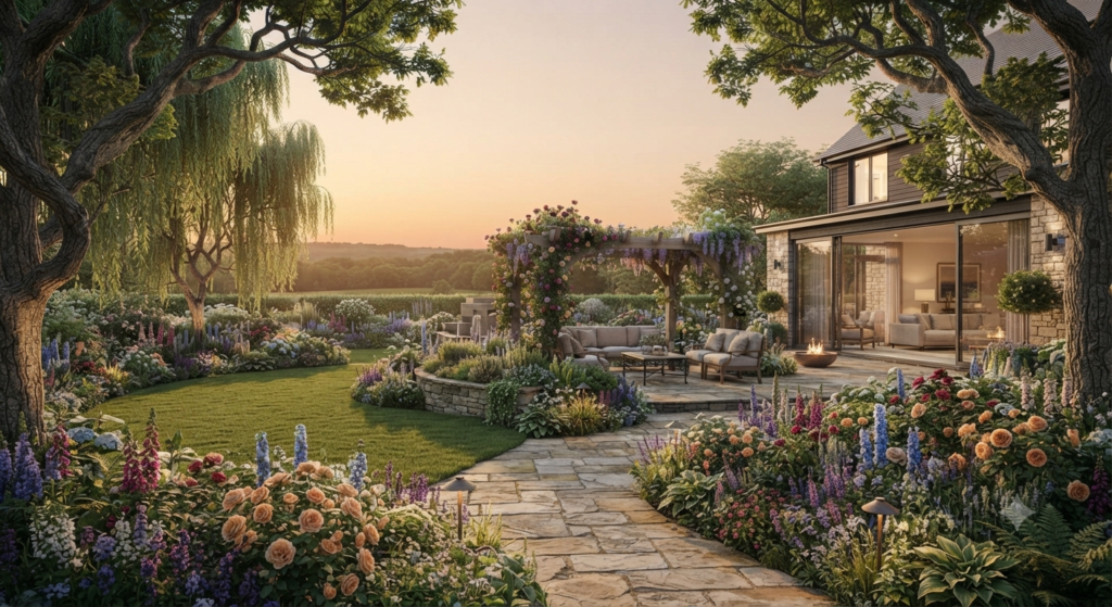 Garden Advice Homenumental featuring healthy plants, colorful flowers, landscaped garden beds, lush lawns, outdoor seating, and practical gardening techniques.