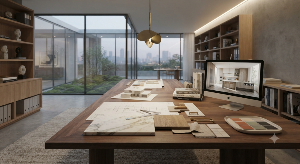 Expert advice from professional designers featuring modern interiors, balanced layouts, stylish furniture, color coordination, layered lighting, and elegant home decor.