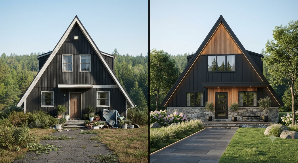 Common black siding house mistakes including choosing the wrong shade of black, poor material selection, incorrect installation, lack of maintenance, and mismatched exterior color combinations.